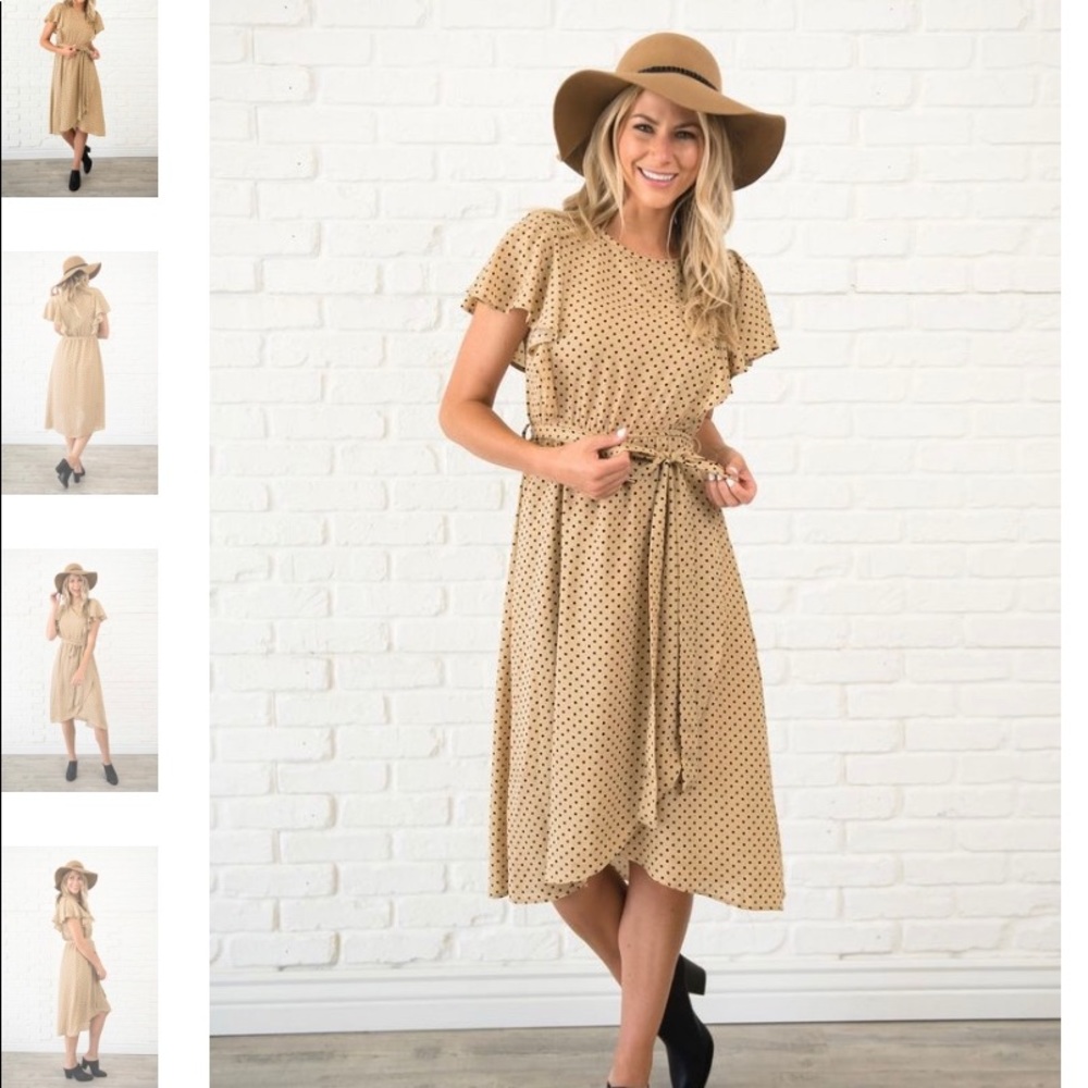 Citrus & Lemon Modest Midi Dress Size M